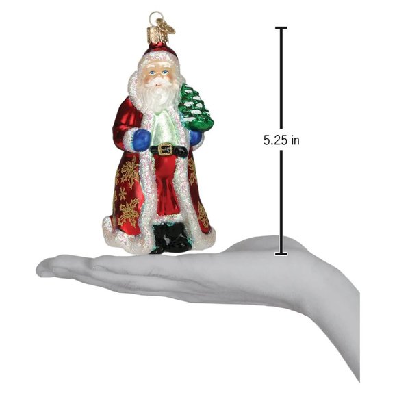 Glistening Golden Santa Holiday Ornament with Keepsake Box |Old World Xmas| NWT - Picture 4 of 7